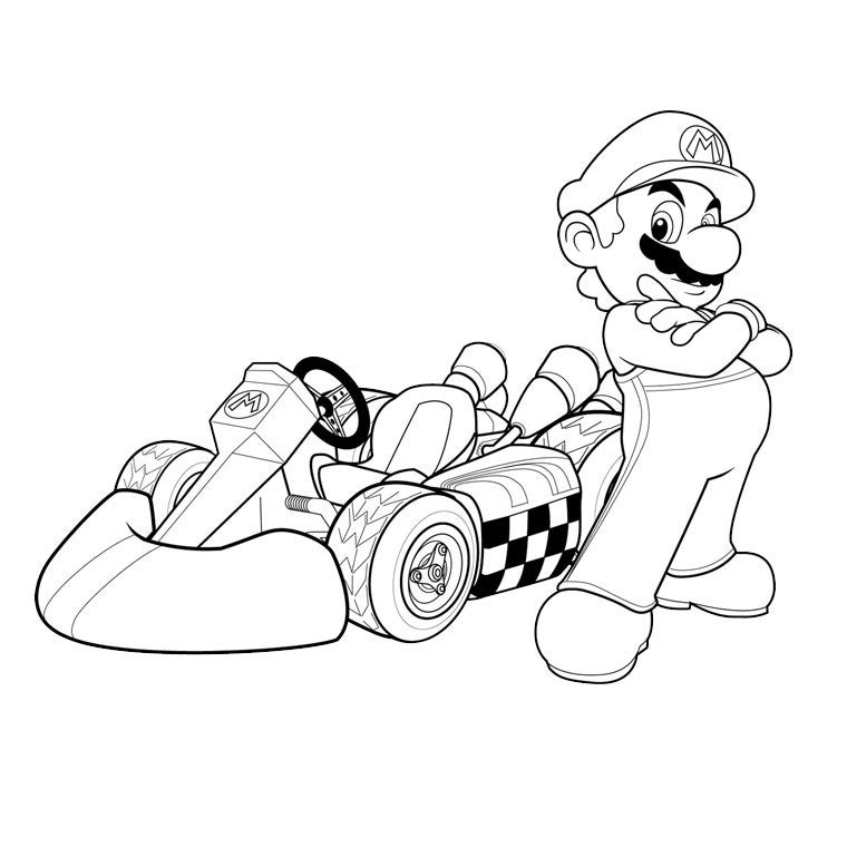 Mario coloring page