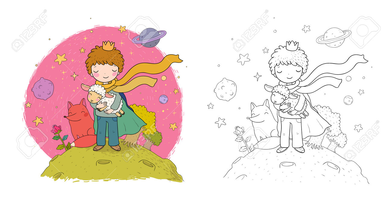 The little princea fairy tale about a boy a rose a planet and a fox royalty free svg cliparts vectors and stock illustration image