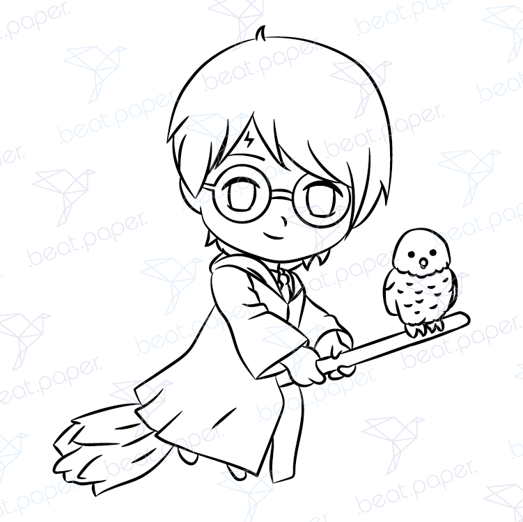 Harry potter hogwarts sellos digitales para colorear beatpaper