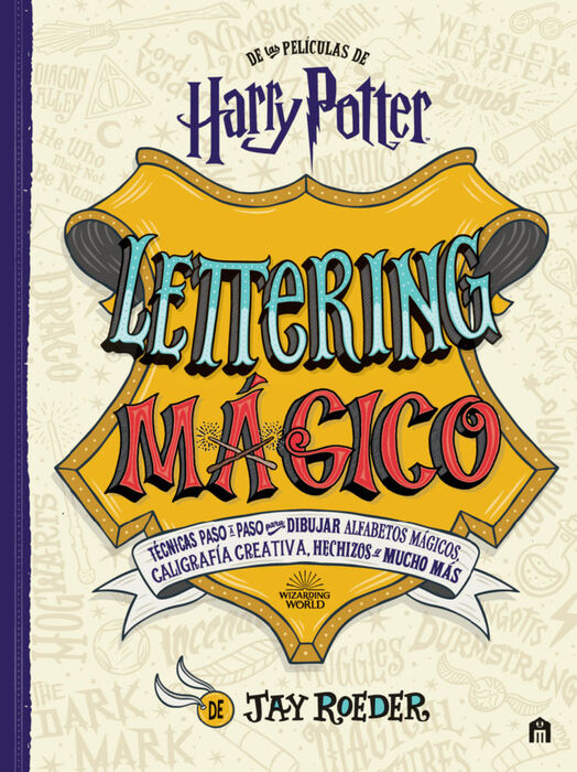 Harry potter lettering mãgico potter harry libro en papel sopa de sapo