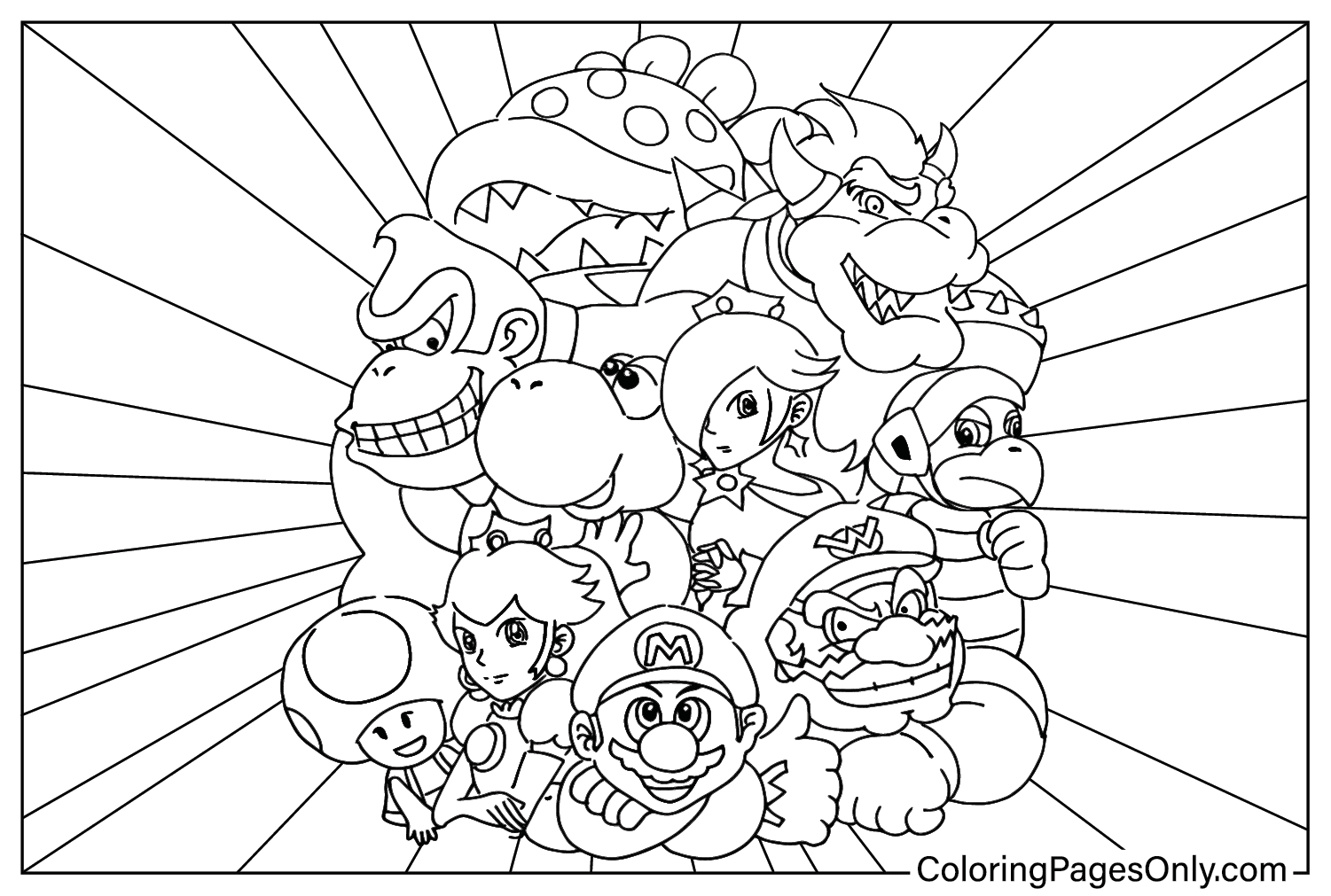 Dibujos para colorear de la pelãcula super mario bros