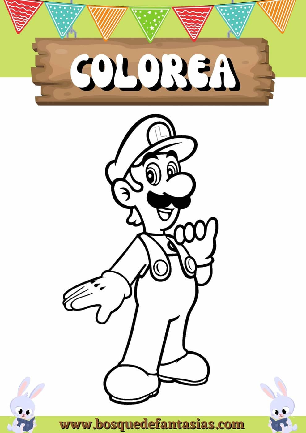 Dibujos de mario bros para niãos para colorear e imprimir