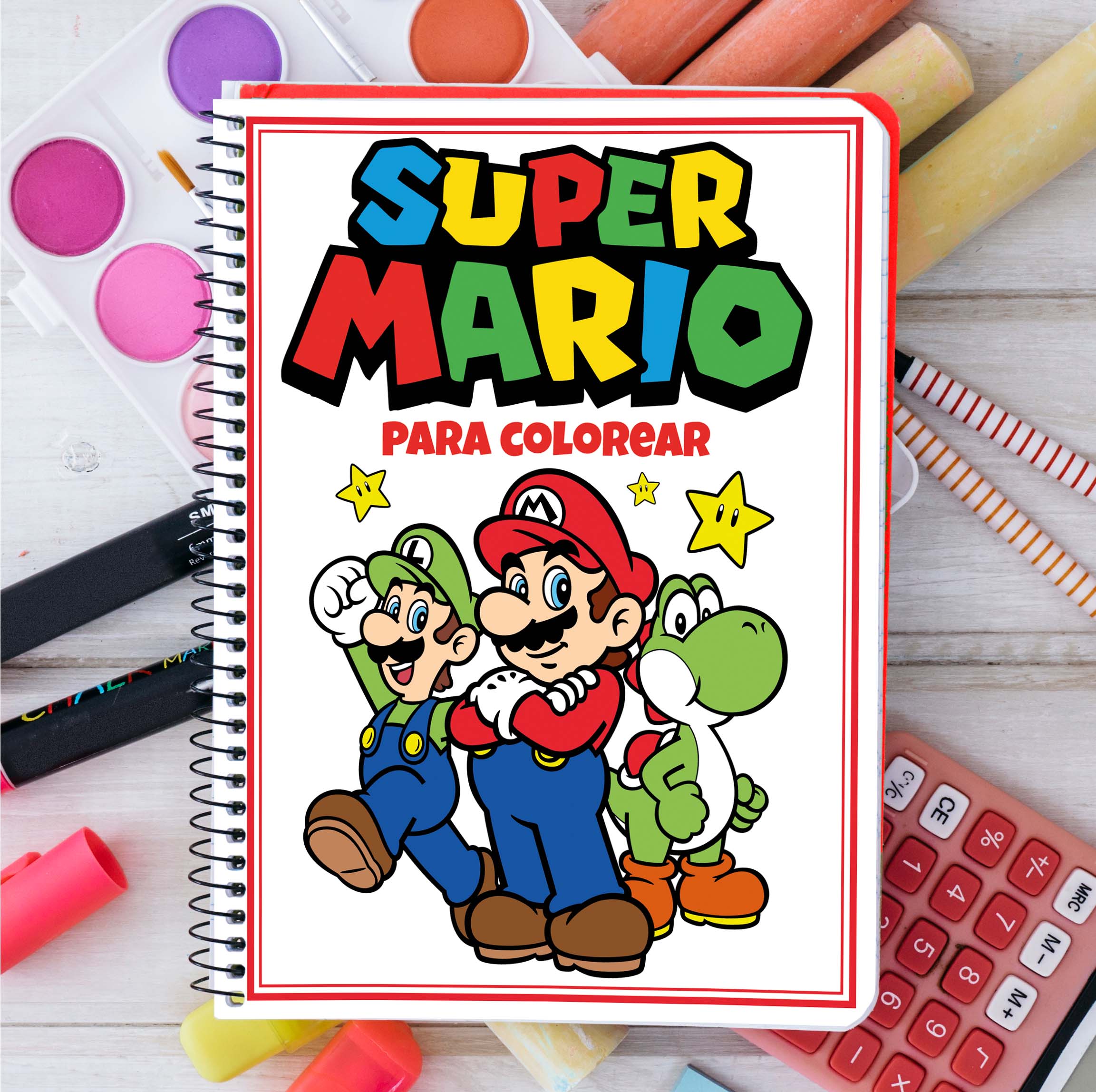 Libro de mario bros para colorear