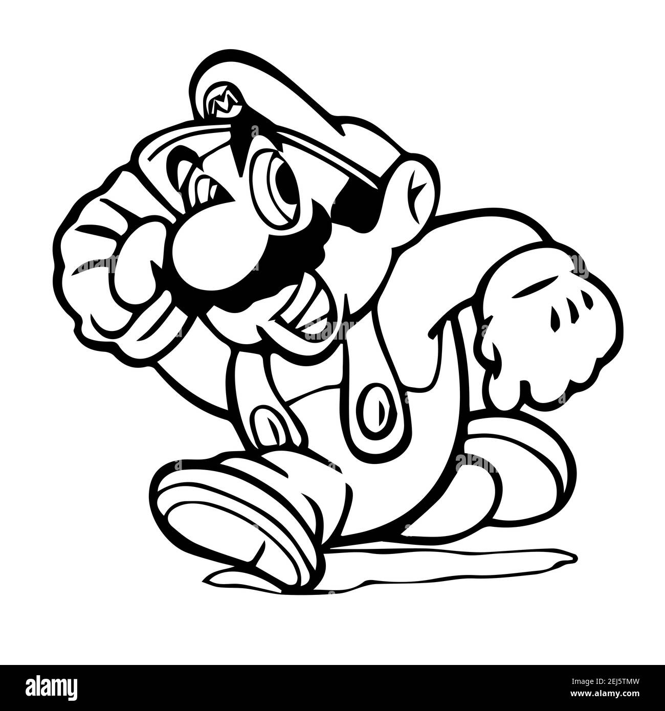 The character mario imãgen vectorial de stock