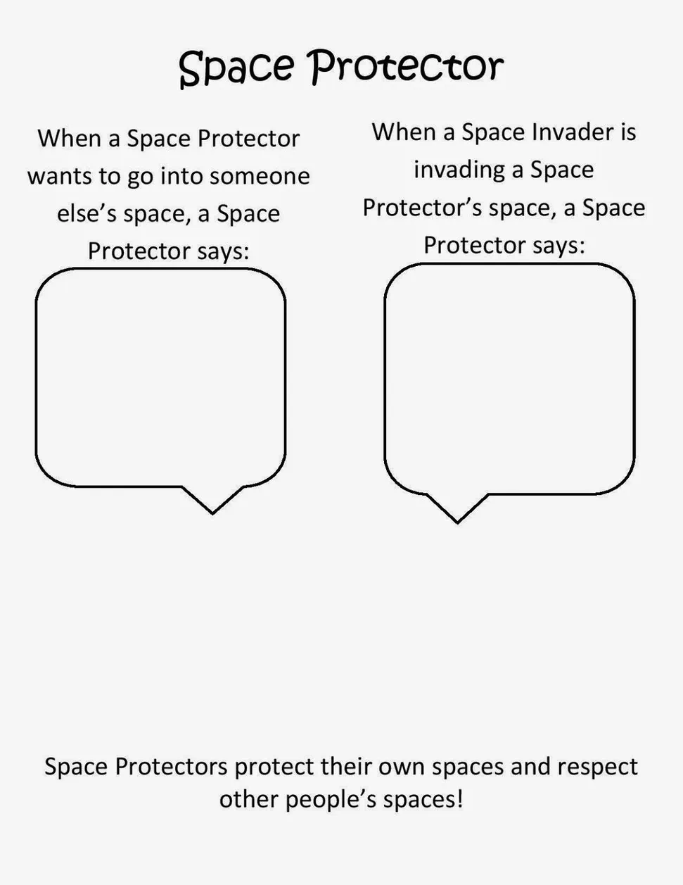 Educational personal space activities