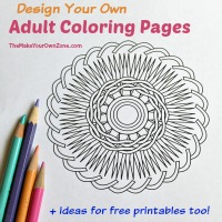 Make and print your own adult coloring pages