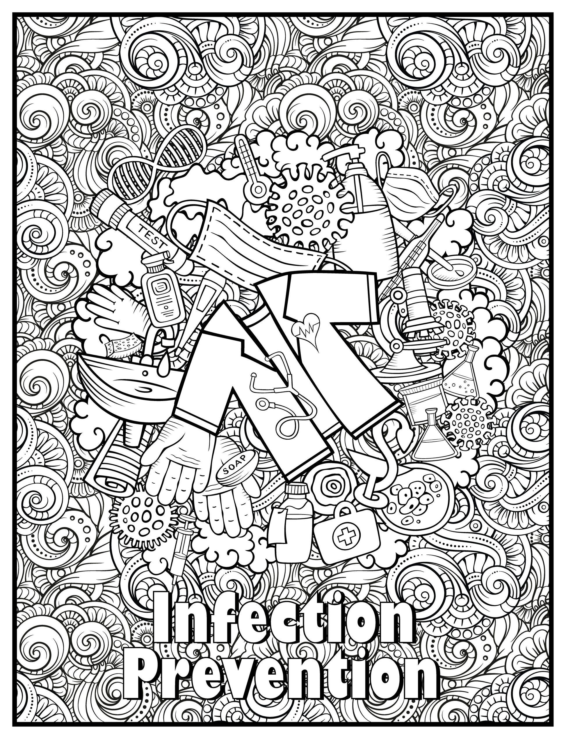 Infection prevention personalized giant coloring poster x â debbie lynn
