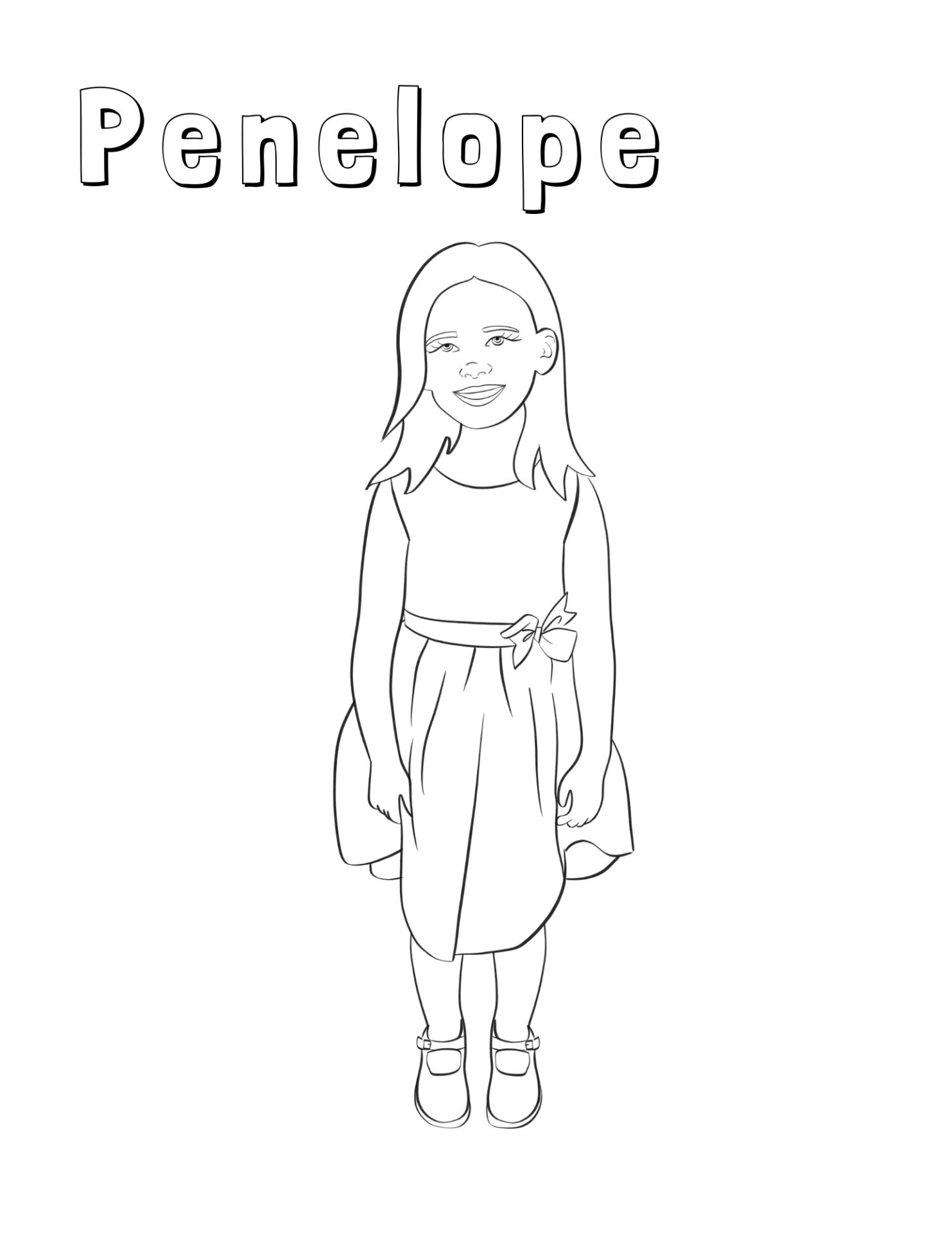 Custom coloring page made to order digital illustrations