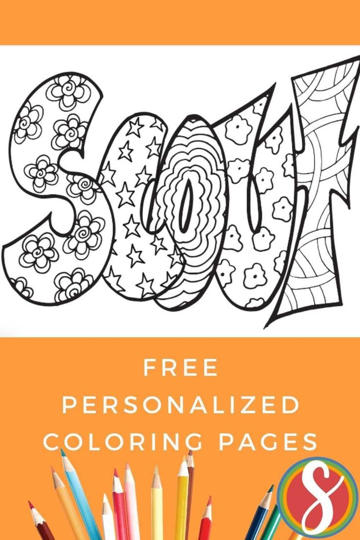 Personalize your coloring experience with a free scout name coloring page