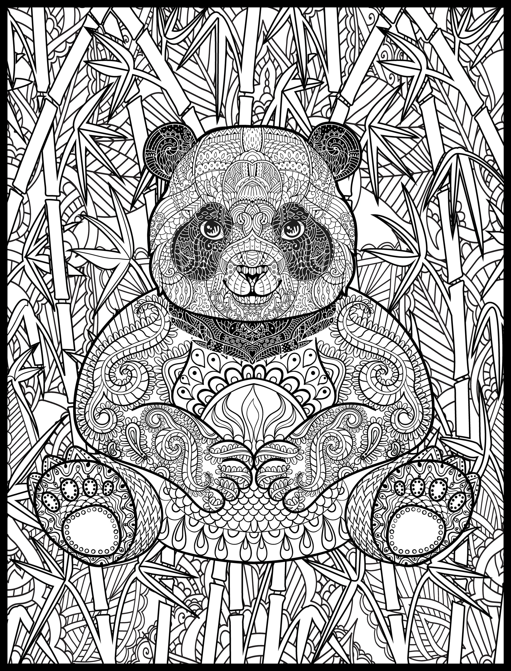 Panda personalized giant coloring poster x â debbie lynn