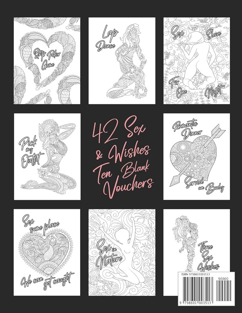 Sex coupons coloring book i love fucking you i mean i fucking love you coloring book for adults with sex vouchers personalized valentines day your partner fulfill his