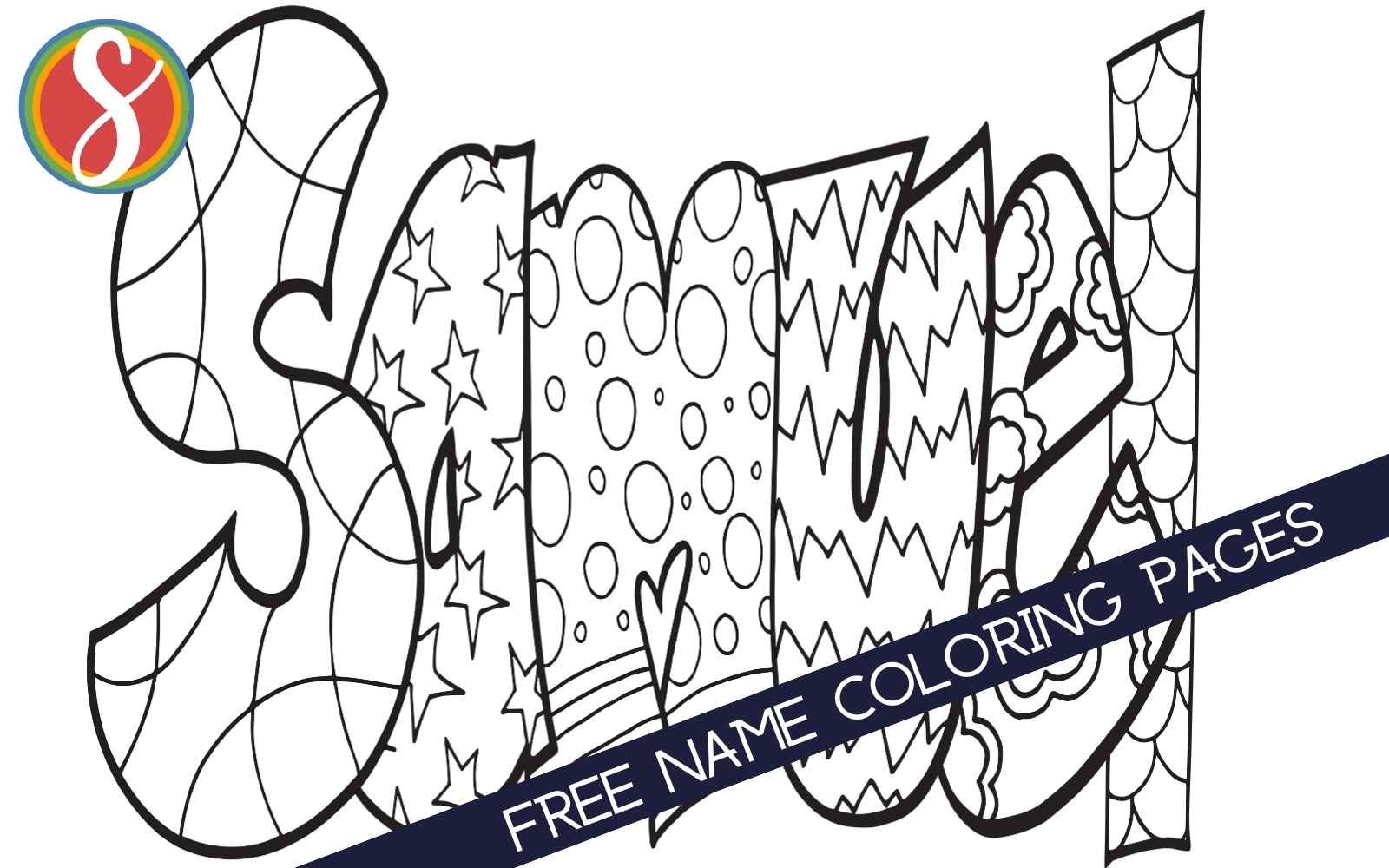 Free name coloring pages â stevie doodles