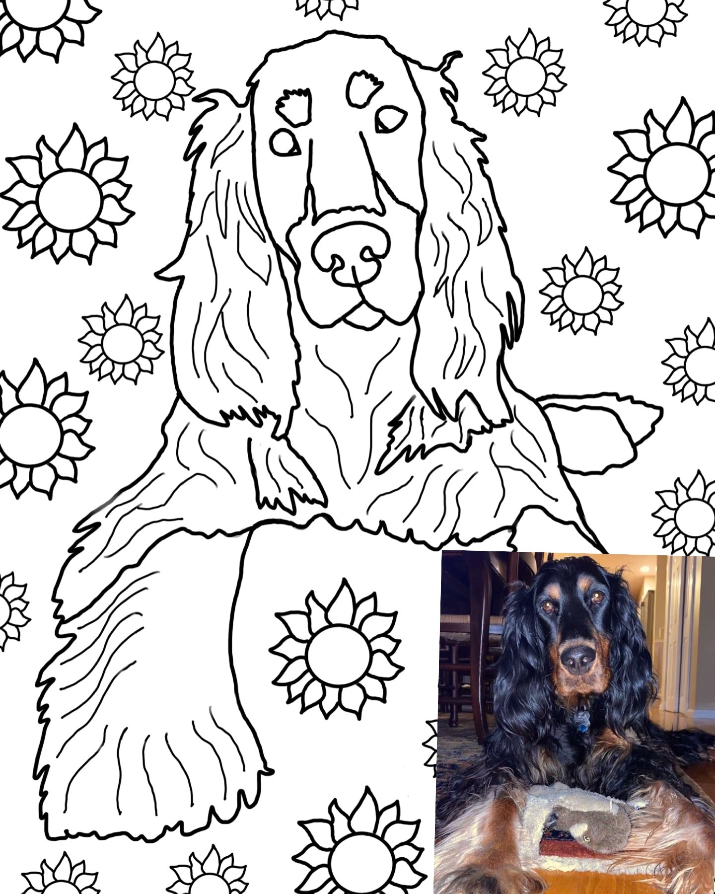 Custom pet coloring page â zoebys custom creations