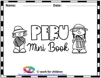 Peru for kids peru coloring pages by work for children tpt