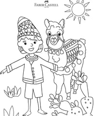 Coloring pages featuring children of the world â faber