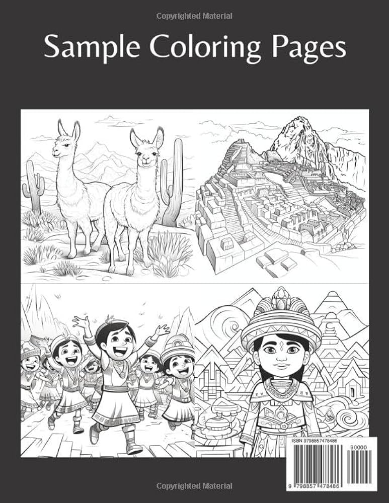 Peru coloring book discovering peru illustrations izzy books