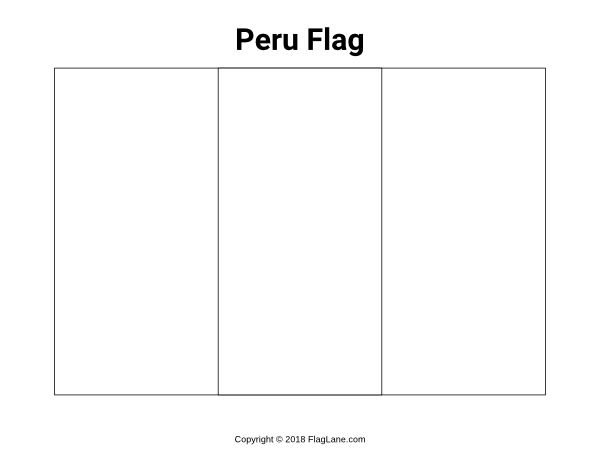 Free peru flag coloring page