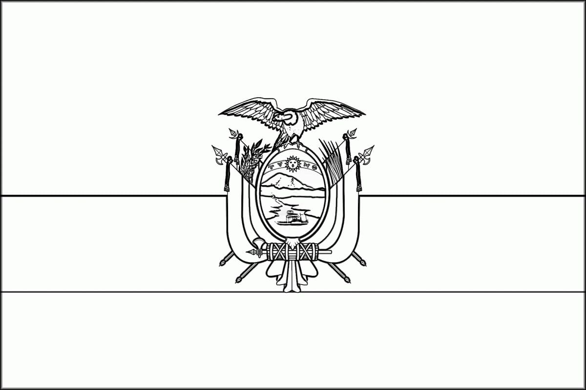 Free printable ecuador flag coloring page