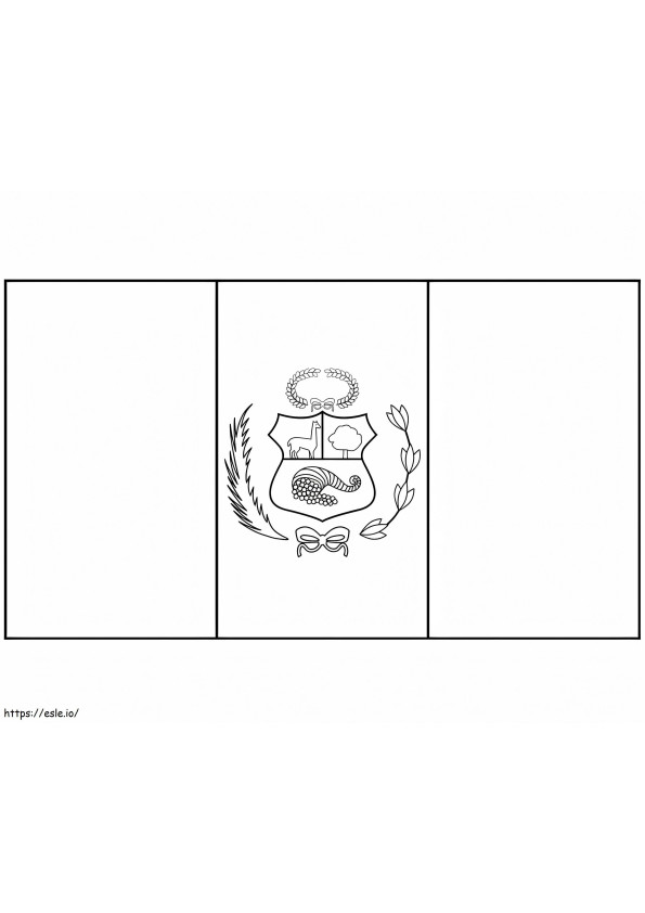 Peru flag coloring page