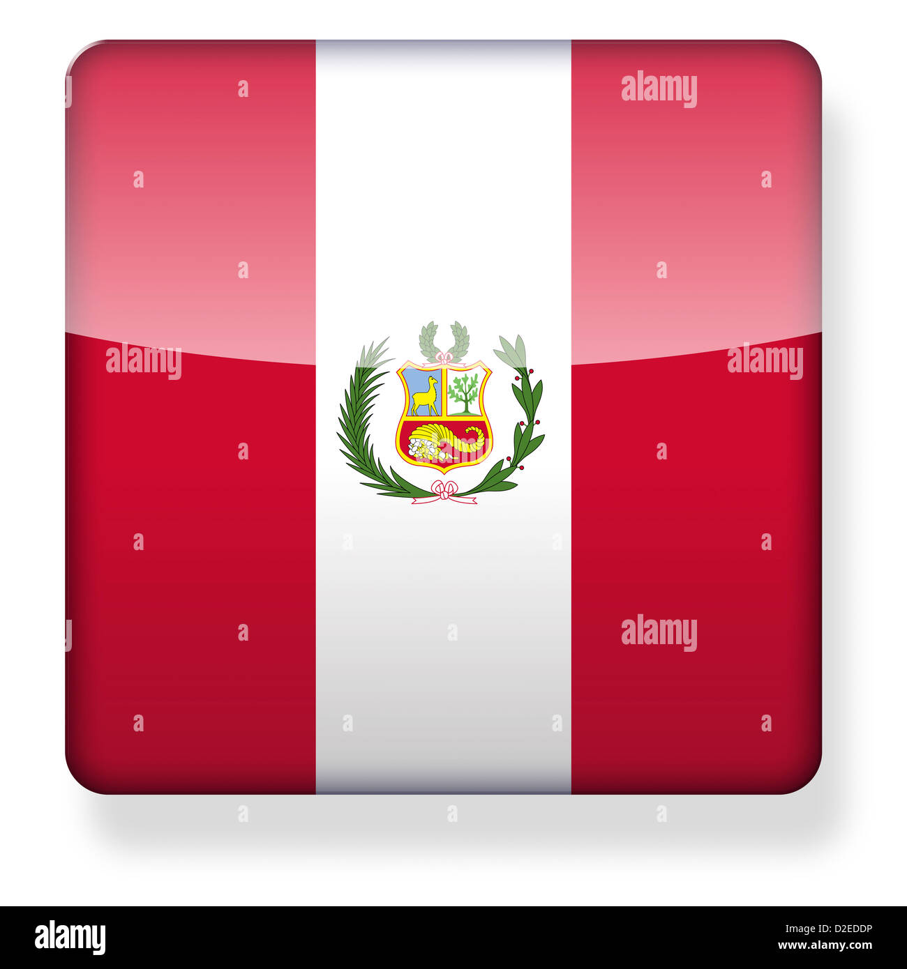 Peru flag cut out stock images pictures