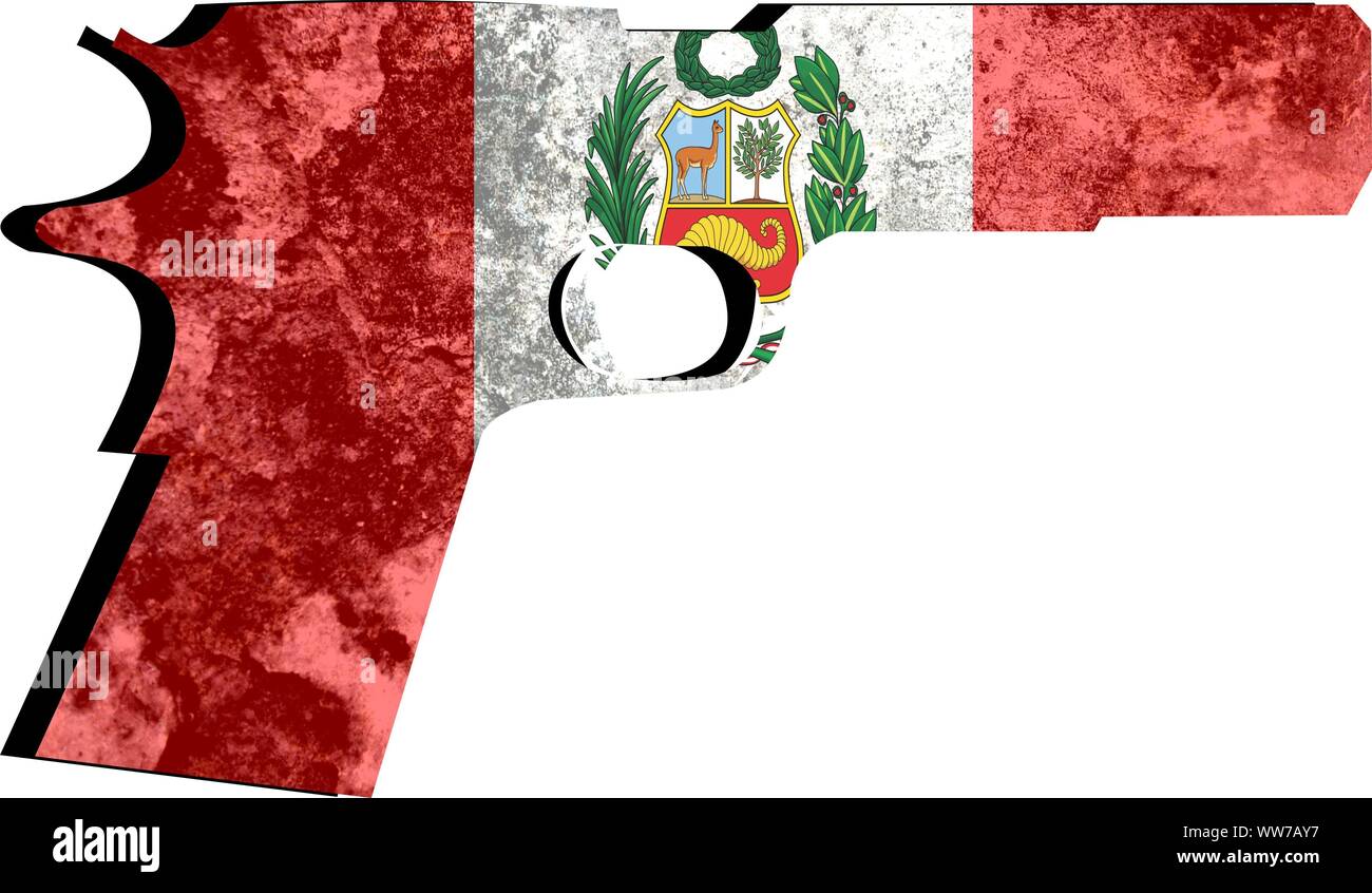 Peru flag cut out stock images pictures