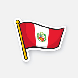 Peru sticker vector images over