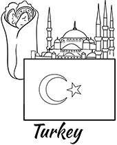 Flag of peru coloring page to print