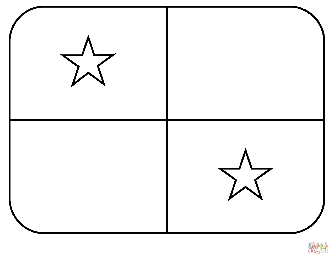 Flag of panama emoji coloring page free printable coloring pages