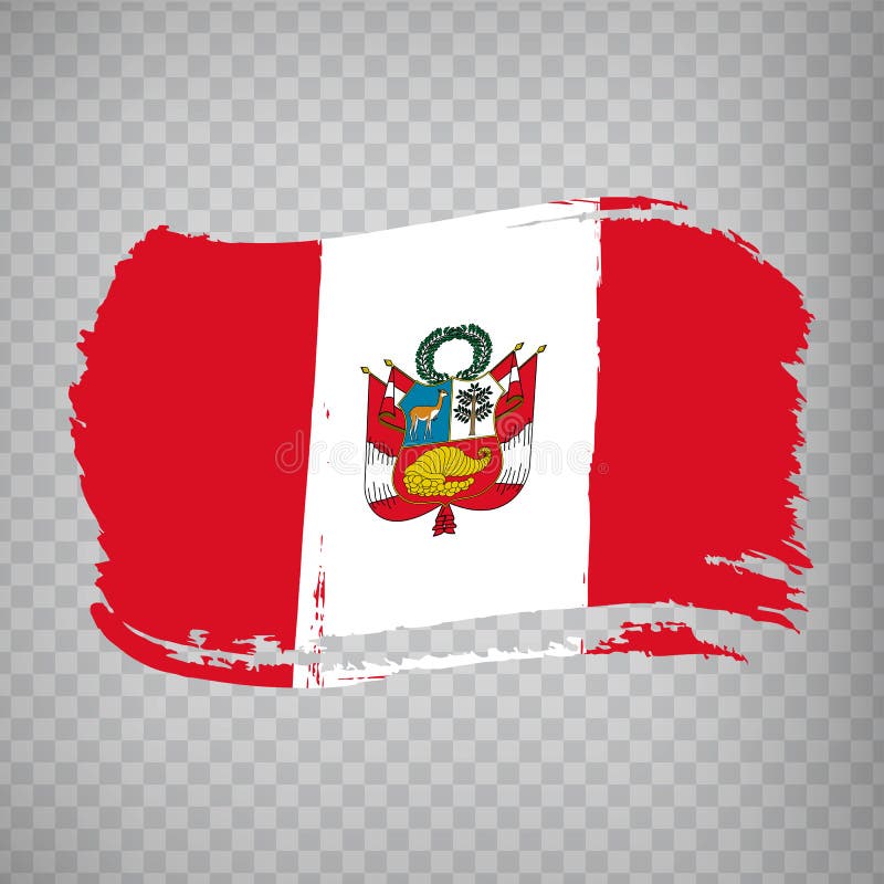 Flag of peru from brush strokes flag peru on transparent background for your web site design logo app ui stock vector