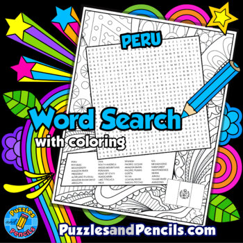 Peru coloring tpt