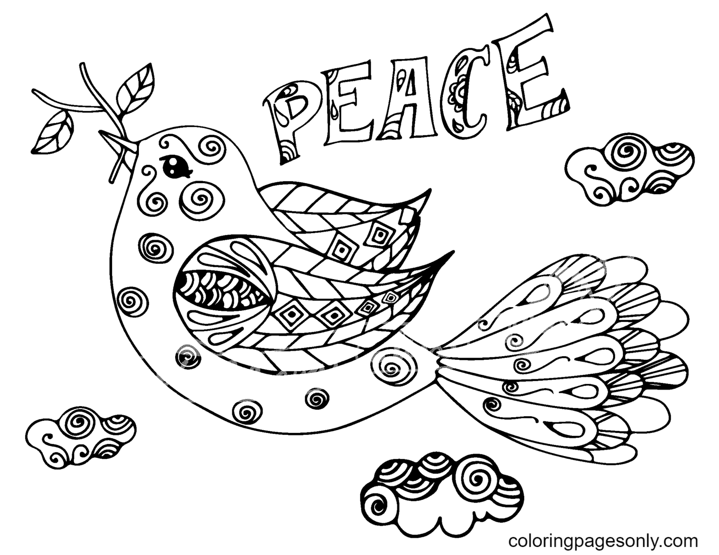 International day of peace coloring pages printable for free download