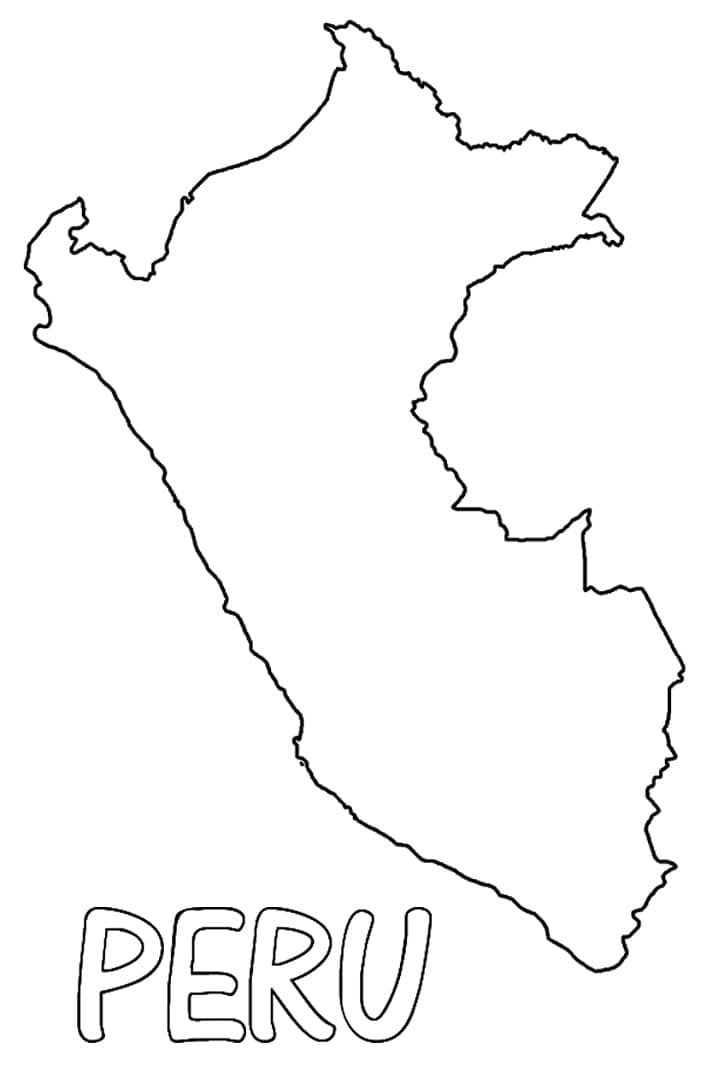 Peru flag coloring page