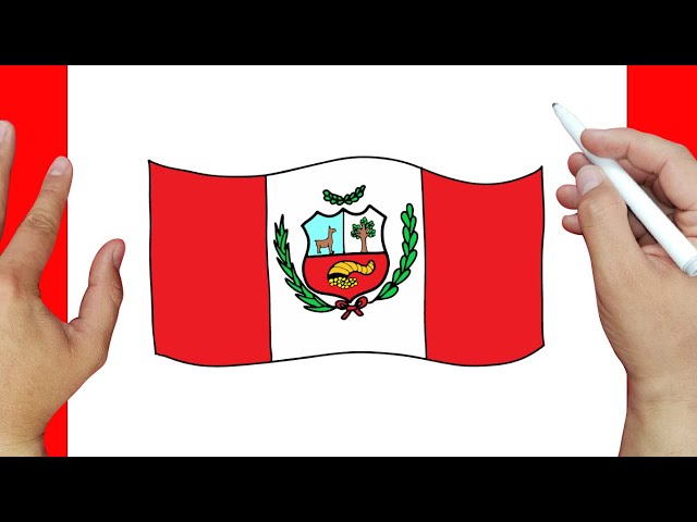 How to draw the flag of peru step by step