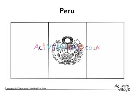 Peru flag louring page