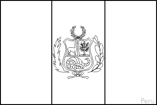 Peru flag coloring page