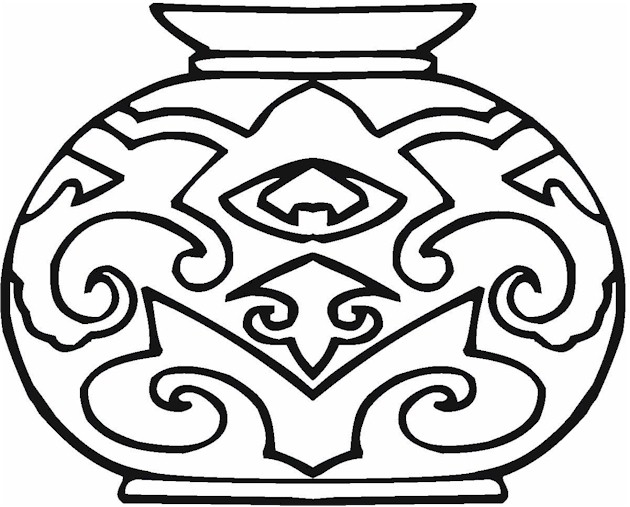 Vase pottery coloring page