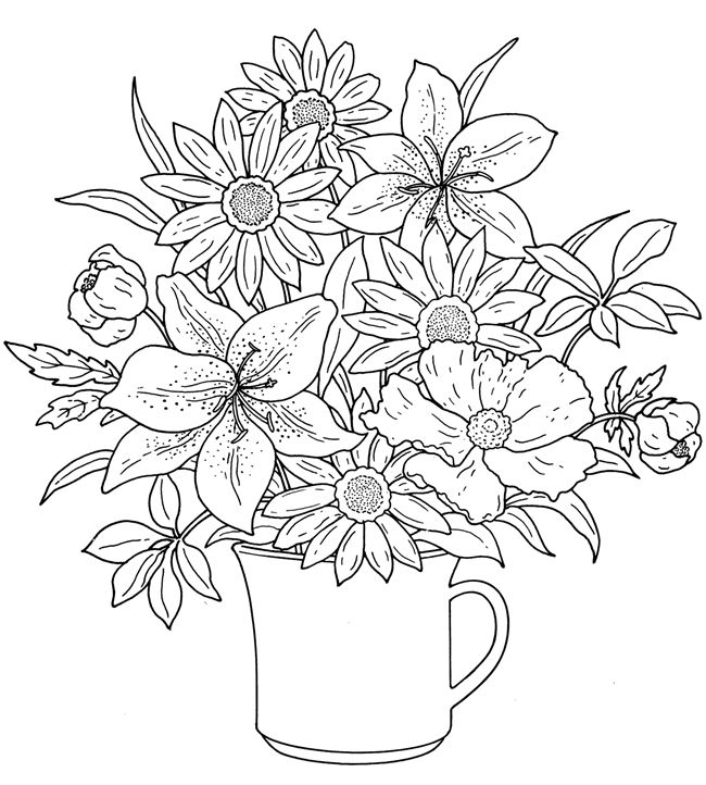 Wele to dover publications flower coloring pages coloring pictures mandala coloring