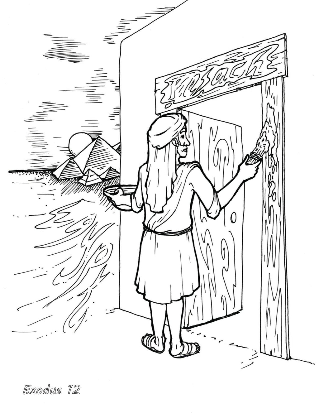 Passover bible coloring page