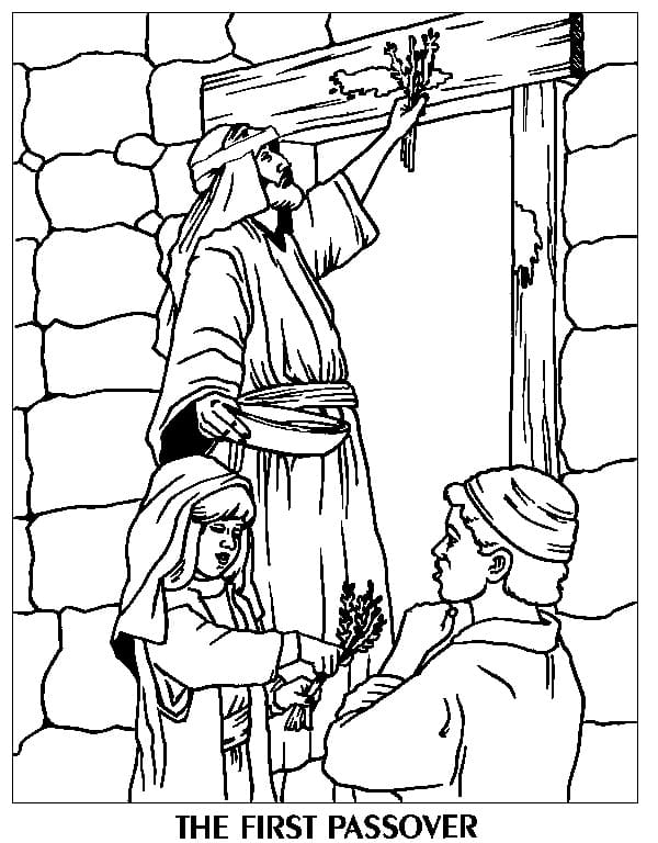 The first passover coloring page