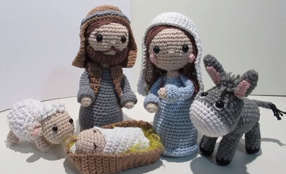 Nativity scene â the sheep and the donkey â free crochet pattern â carmen crochet