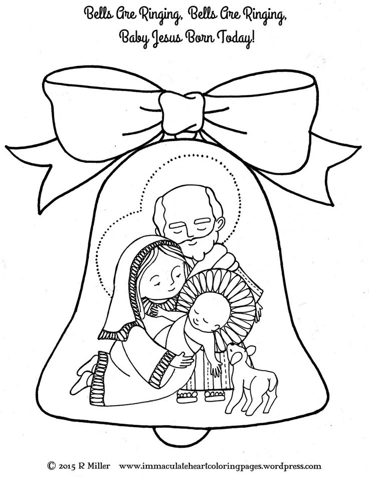 Christmas nativity coloring page