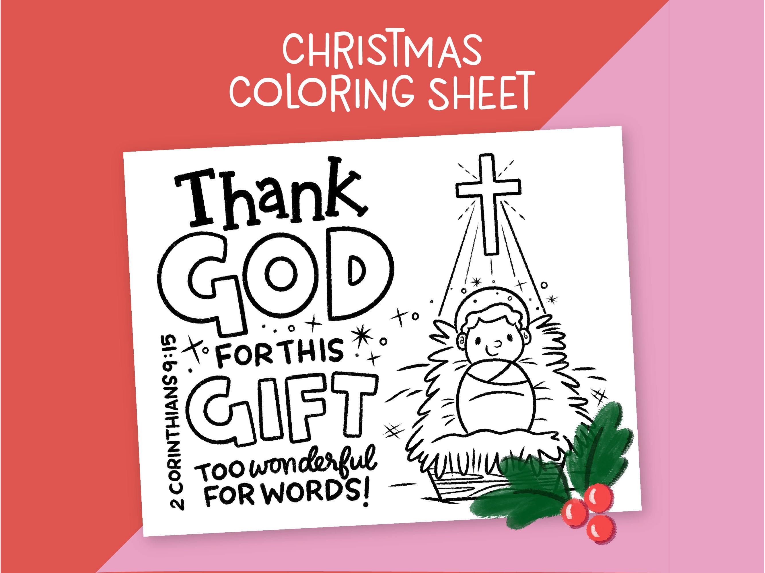 Nativity coloring pdf