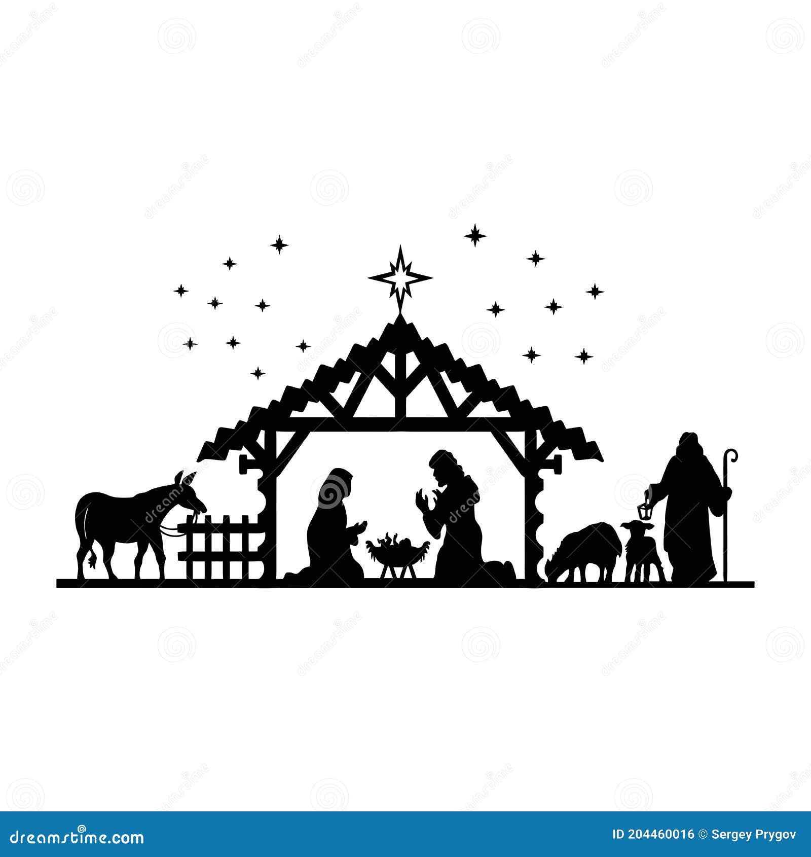 Holy night silhouette