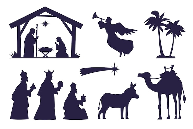 Nativity silhouette simple images