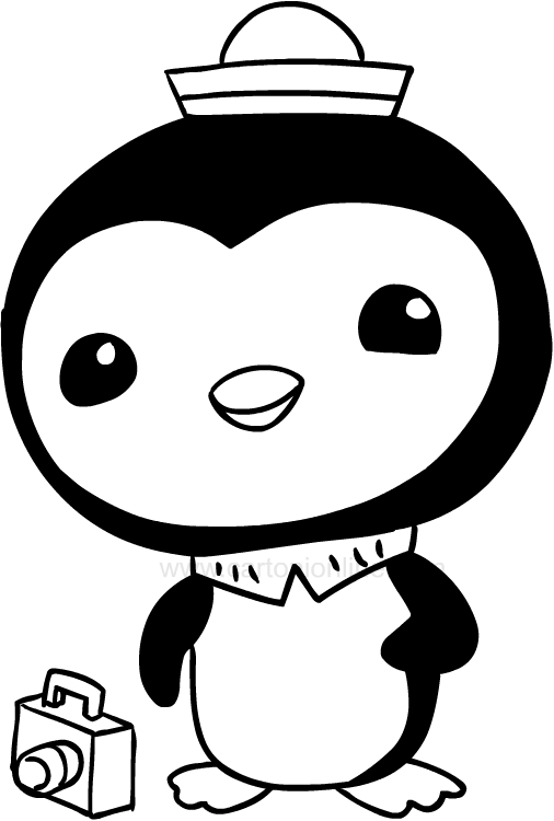 Drawing peso the penguin of the octonautas coloring page