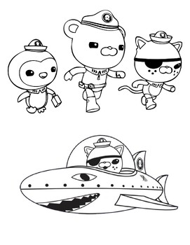 Octonauts coloring pages print printable for kids by kalidpages