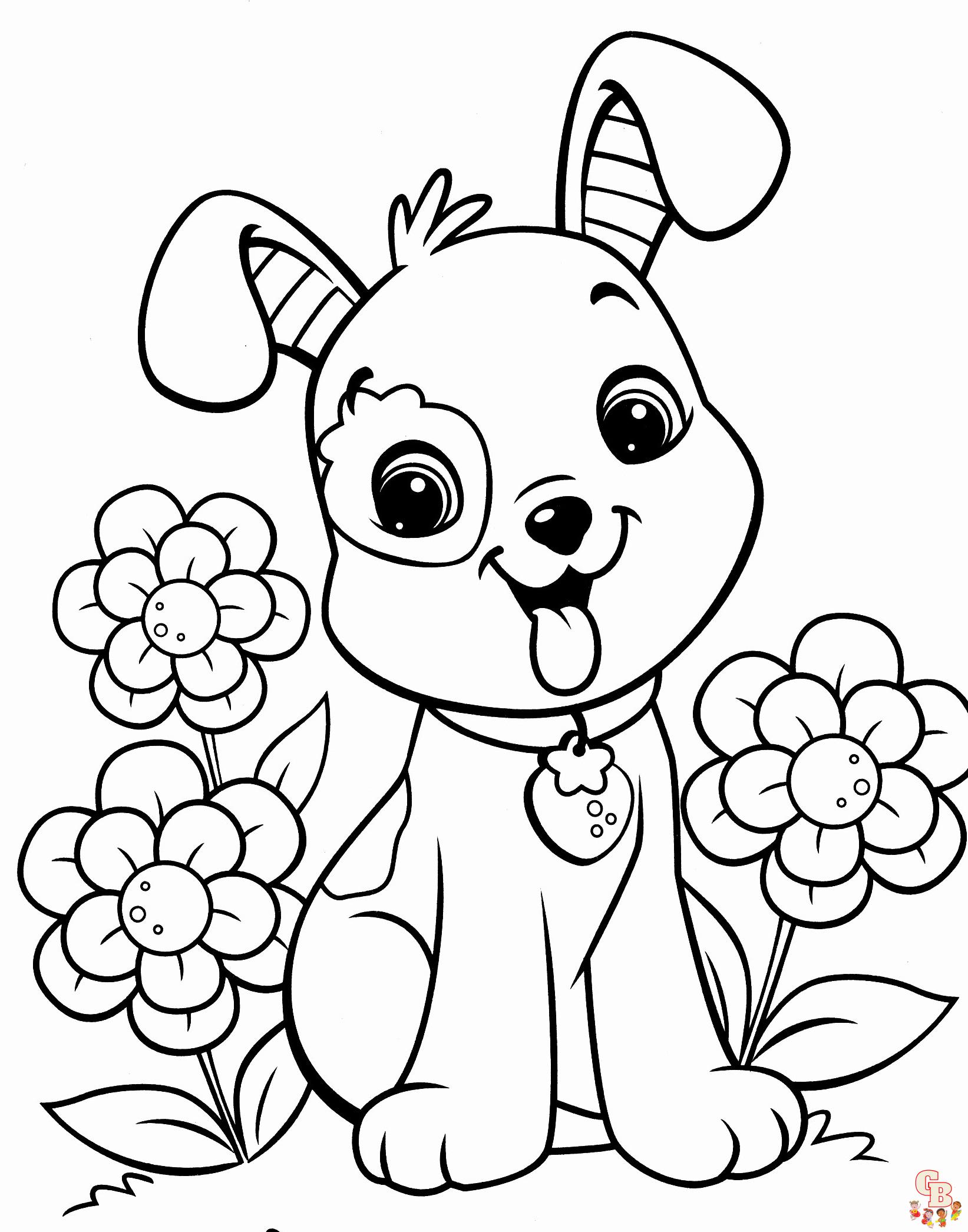 Printable pet coloring pages free for kids and adults