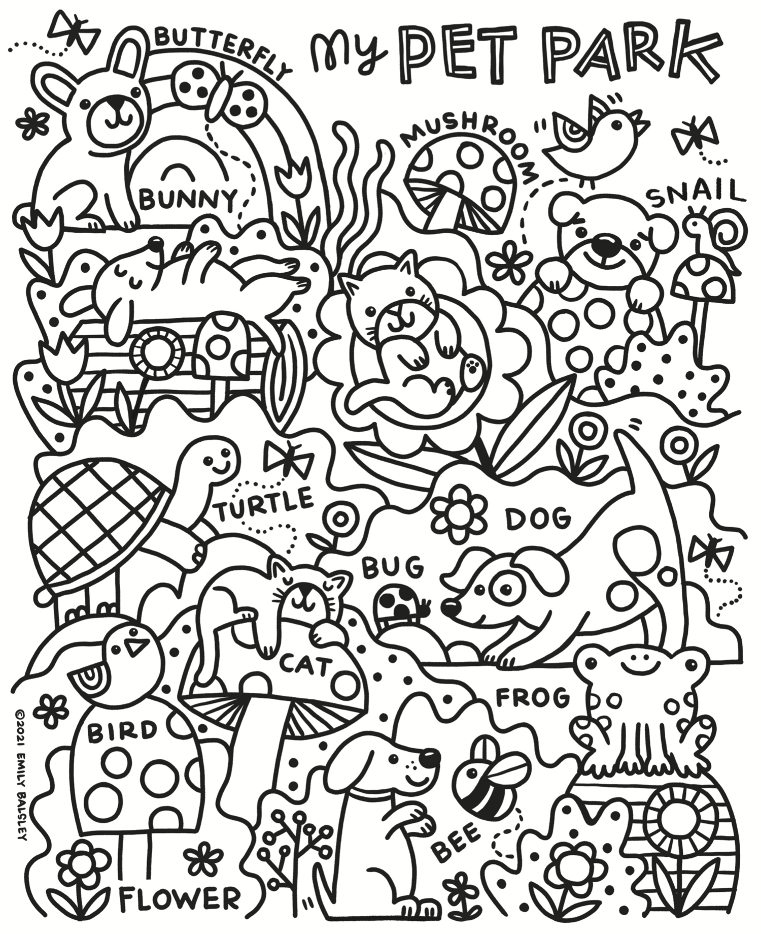 My pet park coloring sheet