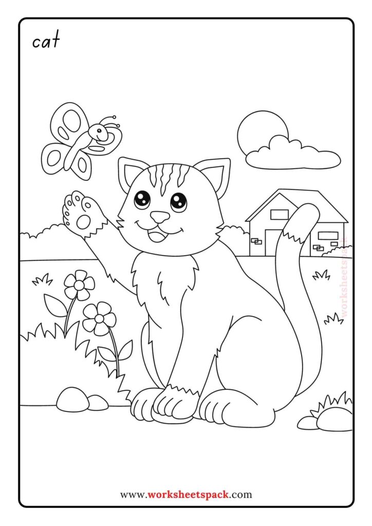 Free cute pet coloring pages