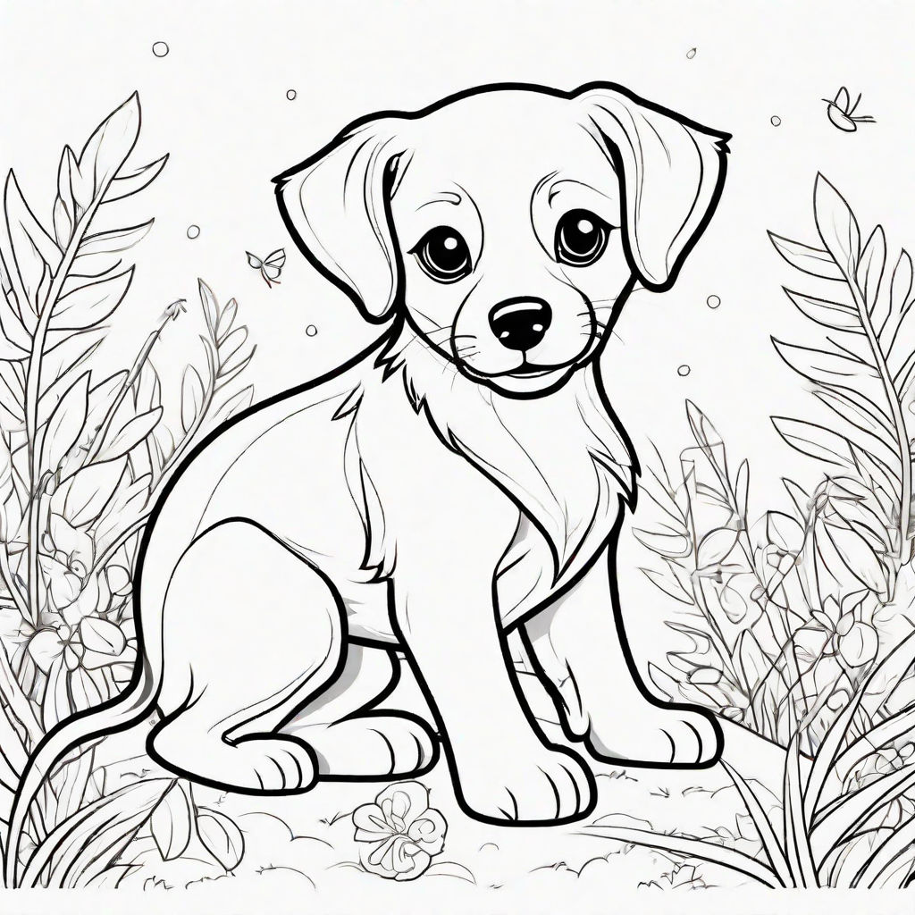 Cute baby animal coloring page